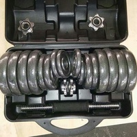 Équipement de gymnastique sportive réglable en fonte de haute qualité 20kg à 50kg ensemble d'haltères et d'haltères de Fitness pour l'entraînement