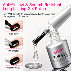 Galaxy Glow Starry Glitter <b>Top</b> Coat UV LED Gel Polish HEMA TPO TMPTA Free 2 in 1 Shiny Sealer For Nail Art Wholesale - Product Image 4