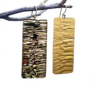 Handmade Elegant Antique Gold Plated Brass Bohemian Style Dangle <b>Earrings</b> for Women's Statement Jewelry <b>Fashion</b> Drop Wedding - Product Image 1
