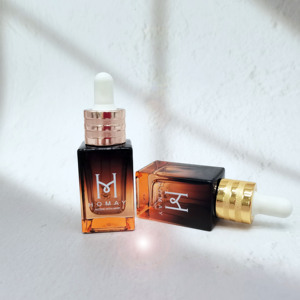 Bán buôn vuông hổ phách 20ml <span class=keywords><strong>30ml</strong></span> chai tinh dầu với nắp Ống nhỏ giọt - Product Image 6