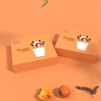 Boîte en papier biodégradable pour frites avec sauce, boîte en papier personnalisée pour poulet frit, boîte en papier kraft pour hamburger