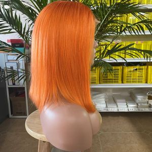 Pelucas Cortas de Cabello <span class=keywords><strong>Humano</strong></span> Peruano de Calidad, Pelucas de Cabello <span class=keywords><strong>Humano</strong></span> con Frente de Encaje Completo para Mujeres Negras, Pelucas con Frente de Encaje HD Liso - Product Image 4