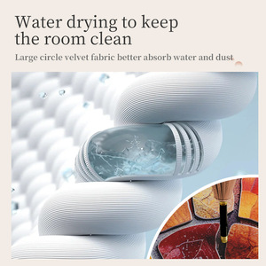 Alfombra de Entrada de Bambú, Algodón y Terciopelo, Semicircular, Antideslizante, con Patrón Geométrico de Patchwork, Fibra de Poliéster - Product Image 5