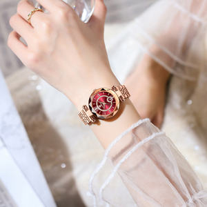 Montre à quartz de luxe pour femme 2026 avec diamants, aiguilles, résistance à l'eau 3 ATM, bracelet en acier inoxydable, lumineuse, nouvelle génération Qquartz - Product Image 3