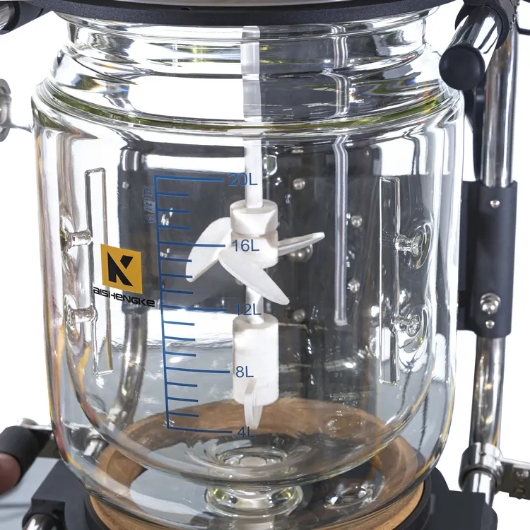 攪拌機付きASK20l水熱乾燥ジャケットガラス反応器