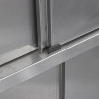 Chefmax banc de cuisine en acier inoxydable personnalisé armoire de rangement verticale avec portes coulissantes