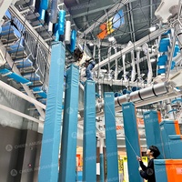 Parc d'aventure intérieur personnalisé de 3000 m² avec parcours de cordes, tyrolienne et toboggans en acier inoxydable - Fabricant clé en main certifié