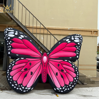 Ballon gonflable papillon bleu pour extérieur, jouet gonflable mural en forme de papillon de 6 couleurs différentes