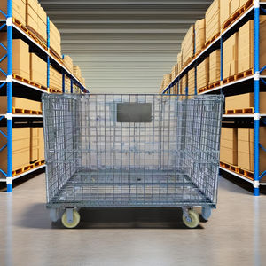 Cage de stockage pliable <span class=keywords><strong>mobile</strong></span> portable stockage soudé et coupé galvanisé durable transport facile et économie d'espace - Product Image 5