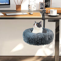 Hauteur réglable 360° °   Lit de bureau rotatif pour chat, écologique, en matériaux de haute qualité, gain de place, nid suspendu à fixer sur table pour chats
