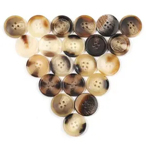 Wholesale 4 Holes Shiny Smooth Resin ECO-Friendly Plastic Button For Clothes Suit