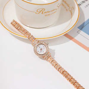 Montre à quartz pour femme, élégante et luxueuse, bracelet en alliage unique, montre pour dames - Product Image 1