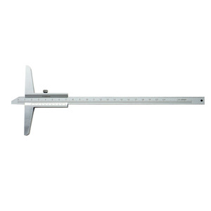 Calibre à pied à coulisse FERVI avec finition satinée et échelle de mesure de profondeur - Product Image 1