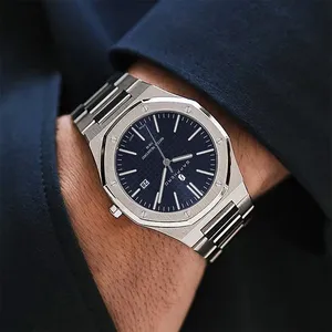 Orologio da uomo <span class=keywords><strong>SAPPHERO</strong></span> con cinturino in acciaio inossidabile, design resistente all'acqua, calendario automatico, regali festivi, orologio regalo raffinato - Product Image 2