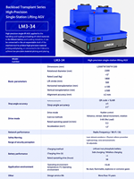AGV de manutention de bobines personnalisé de 1800 kg, levage de précision pour le chargement et le déchargement de rouleaux d'électrodes de batteries au lithium, Junebreath LM3-34 QR