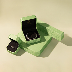 Boîte d'emballage pour bijoux en similicuir Zebo pour bague, collier, bracelet, pendentif, boîtes à bijoux - Product Image 4