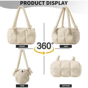 High Quality Large Capacity Daily Use Soft Nylon Women Quilted <b>Crossbody</b> <b>Bag</b> Light Weight Puffer Shoulder <b>Bag</b> - Product Image 4