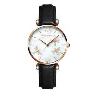 Reloj de Mujer OEM ODM de Moda con Esfera de Nácar con Relieve 3D de Libélula, Correa de Acero Inoxidable, Resistente al Agua 3BAR, Reloj de Cuarzo Casual - Product Image 6