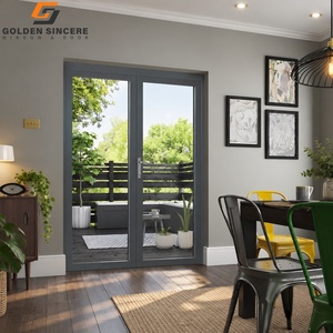 Puerta de mosquitera abatible de aluminio moderna GS con mosquitera para balcón o patio - Product Image 1
