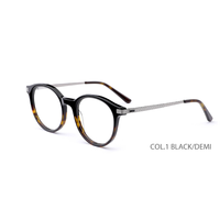 Gafas Retro de Diseño Personalizado para Hombre, Monturas Ópticas Metálicas, Gafas Anti Luz Azul, Fabricante de Gafas Ópticas, Gafas de Acetato