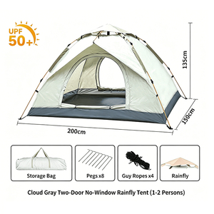 Tente de randonnée compacte en nylon ultralégère pour 2 personnes, respirante, anti-moustiques, 3 saisons, idéale pour les excursions en <span class=keywords><strong>montagne</strong></span> - Product Image 1