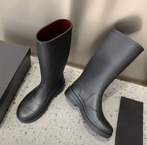 Luxury Designer Womens Genuine Leather Ankle Mid Calf Boots Rubber Outsole Waterproof Slide Solid Summer Spring <b>High</b> Quality - Product Image 4