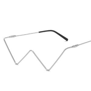 Nouveau à la mode triangle métal diamant aucune partie <span class=keywords><strong>lentilles</strong></span> jeune fille original chine 2022 partie perle or surdimensionné <span class=keywords><strong>rouge</strong></span> lunettes acétate - Product Image 5
