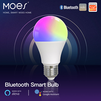 Ampoule LED intelligente MOES, lumière à intensité variable, 9W, E27, ampoules pour fête, couleur réglable, variateur d'intensité, compatible avec Alexa
