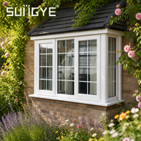 Fenêtre à battant SUNGYE style américain, en aluminium à rupture de pont thermique, double vitrage trempé avec grille, pour villa et maison – Offre spéciale