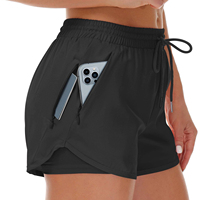 Short de fitness femme taille haute à séchage rapide respirant short d'entraînement ample poche pour cyclisme course à pied formel Cargo Shorts Style