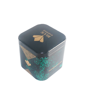 علب شاي معدنية مخصصة سعة 50/100/200/300 جرام، حاويات صغيرة مربعة سوداء غير لامعة، علب شاي فاخرة - Product Image 3