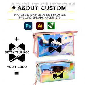 Factory Promotional Custom <b>Cosmetic</b> <b>Bag</b> with logo Waterproof Transparent <b>Cosmetic</b> <b>Bags</b> Personalized Toiletry <b>Bags</b> - Product Image 2