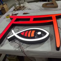 Enseigne lumineuse LED personnalisée, lettres en acrylique 3D, lettres en relief lumineuses, étanches, en acier inoxydable, enseigne de logo d'entreprise pour devanture de magasin