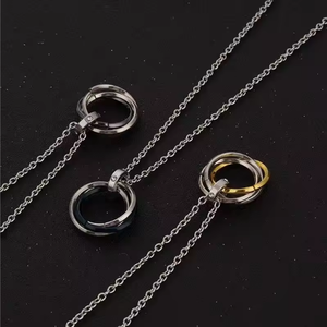 Collar largo de acero y titanio para hombre al por mayor, estilo Hip Hop, diseño cruzado, joyería de moda, logotipo, temas artísticos, fundición - Product Image 6