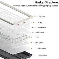 OEM ODM Node75 Wireless Mechanical Keyboard 75 HotSwap Custom Low Profile Keyboard 84 Keys Ergonomic Keyboard for Mac and Window