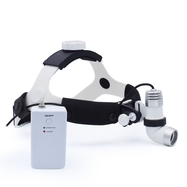MT MEDICAL Binocular Loupes Compatible Dental LED Head Light Brightness and Spot Adjustable for Lab & Surgery