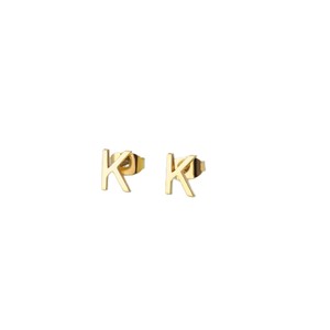 Nuovi Orecchini a Perno con Iniziale Alfabetica Placcati in Oro 18K, Mini Minimalisti <span class=keywords><strong>e</strong></span> Alla Moda per Donne <span class=keywords><strong>e</strong></span> Ragazze - Product Image 6