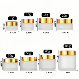 Sang Trọng 50G Frosted Bao Bì Mỹ Phẩm Vòng Pomade Container UV Vàng Bạc Cap Kem Lọ Thủy Tinh <span class=keywords><strong>50Ml</strong></span> - Product Image 4