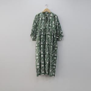 เดรสลำลองสไตล์โบฮีเมียนสำหรับผู้หญิง ลายพิมพ์ดอกไม้ ผ้าทอมือ ซักได้ ความยาวปานกลาง เหมาะสำหรับฤดูร้อน - Product Image 1