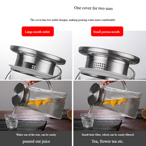 Hot bán hộ gia đình công suất lớn 1000ml 1500ml thủy tinh borosilicate nước bình thủy tinh làm mát nước ấm đun nước với nắp - Product Image 5