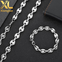 Brazalete Unisex con Diseño de Granos de Café, Cadena de Eslabones de 0.3m de Grosor, Engaste de Garra, Estilo Hip Hop, Joyería Hecha en China