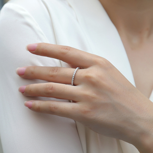 Bague Éternité en Moissanite VVS, Argent 925 Plaqué Platine, pour Femme, Anniversaire <span class=keywords><strong>de</strong></span> Mariage, Vente en Gros Directe d'Usine Américaine, Sans Tarifs - Product Image 6