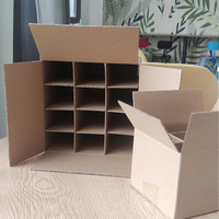 Carton ondulé personnalisé kraft emballage d'expédition brun 8X8X6 livraison boîte d'expédition avec séparateurs