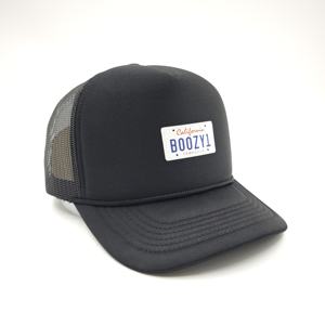 Casquette de camionneur de plage personnalisée en mousse performante à 5 panneaux en maille polyester avec logo brodé 3D imprimé - Product Image 2