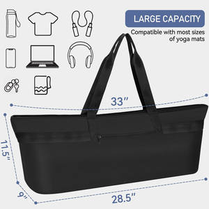 Bolsa de Yoga Impermeable de Poliéster para Mujer, con Correa de Hombro, para Viajes, Fitness, Oficina, Deportes, con Bolsillo, Muestra Gratis - Product Image 3
