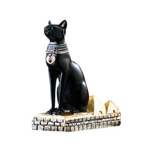 Vente chaude Style Égyptien Résine Artisanat Égyptien Chat <span class=keywords><strong>Chien</strong></span> Dieu <span class=keywords><strong>Assis</strong></span> Art Sculpture Maison Mascotte Décoration Ornement - Product Image 1