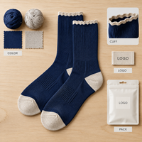 Chaussettes de compression graduée en Spandex et Nylon, à bout plat, pour le voyage, avec soutien de la cheville, couleur marine et couleur avoine, ajustement du bout du pied et gradation de taille