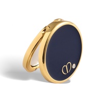 Miroir de poche rond compact cosmétique en émail souple plaqué or double face, idéal pour les cadeaux promotionnels