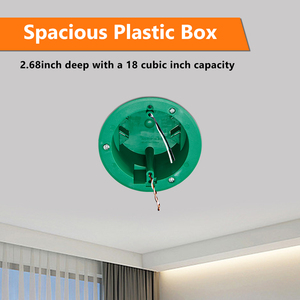 Caja <span class=keywords><strong>de</strong></span> Techo Redonda <span class=keywords><strong>de</strong></span> PVC para Trabajos Antiguos, 18 Pulgadas Cúbicas, para EE. UU. y Canadá, Caja <span class=keywords><strong>de</strong></span> Conexión Eléctrica Retrofit, Fácil Instalación, Certificación UL, Envío Rápido - Product Image 5