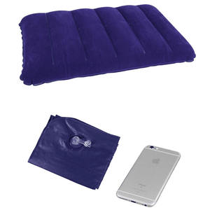 Inflatable Air <b>Pillow</b> Rectangle Solid Purple Polyester Cotton Minimalist Body Support Travel Camping <b>Pillow</b> - Product Image 3